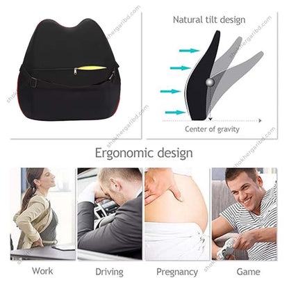 W Shape Car Lumbar Memory Foam Back Pillow image 2