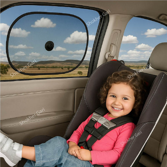 4pcs Car Window Sunshade Shield Window Curtain Folding image 0