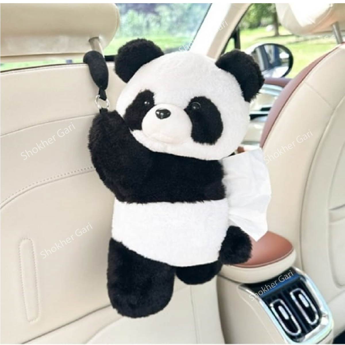Doll &amp; Cartoon Style Car Hanging Tissue Holder 1Pcs image 6