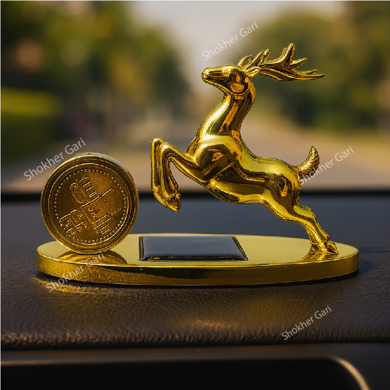 Solar Rotating Deer Showpiece With Perfume image 1