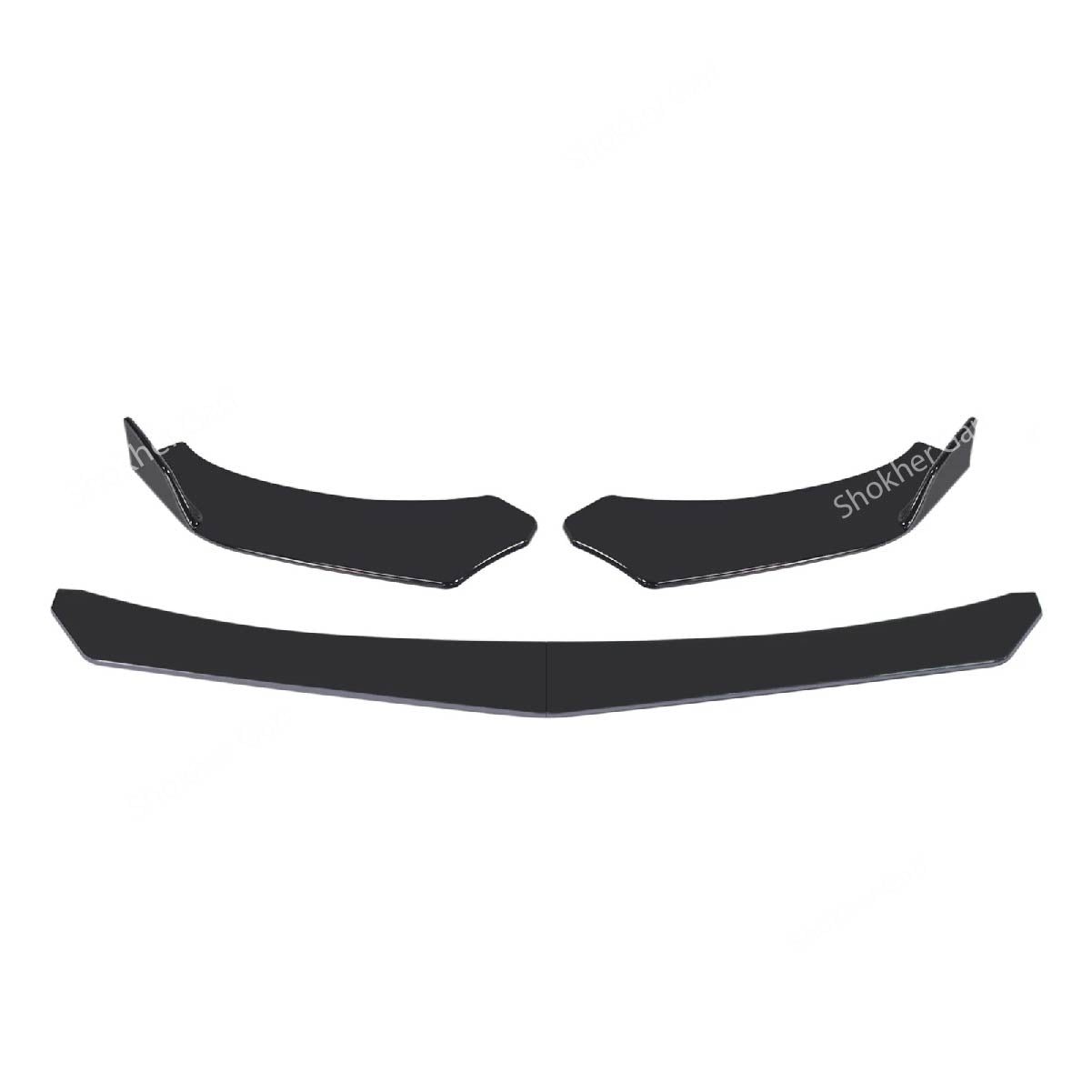 Universal Front Bumper Lip Splitter Spoiler 3pieces set image 1
