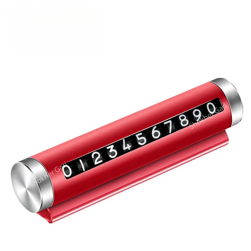 Car Plate Roller Parking Mobile number - Red image