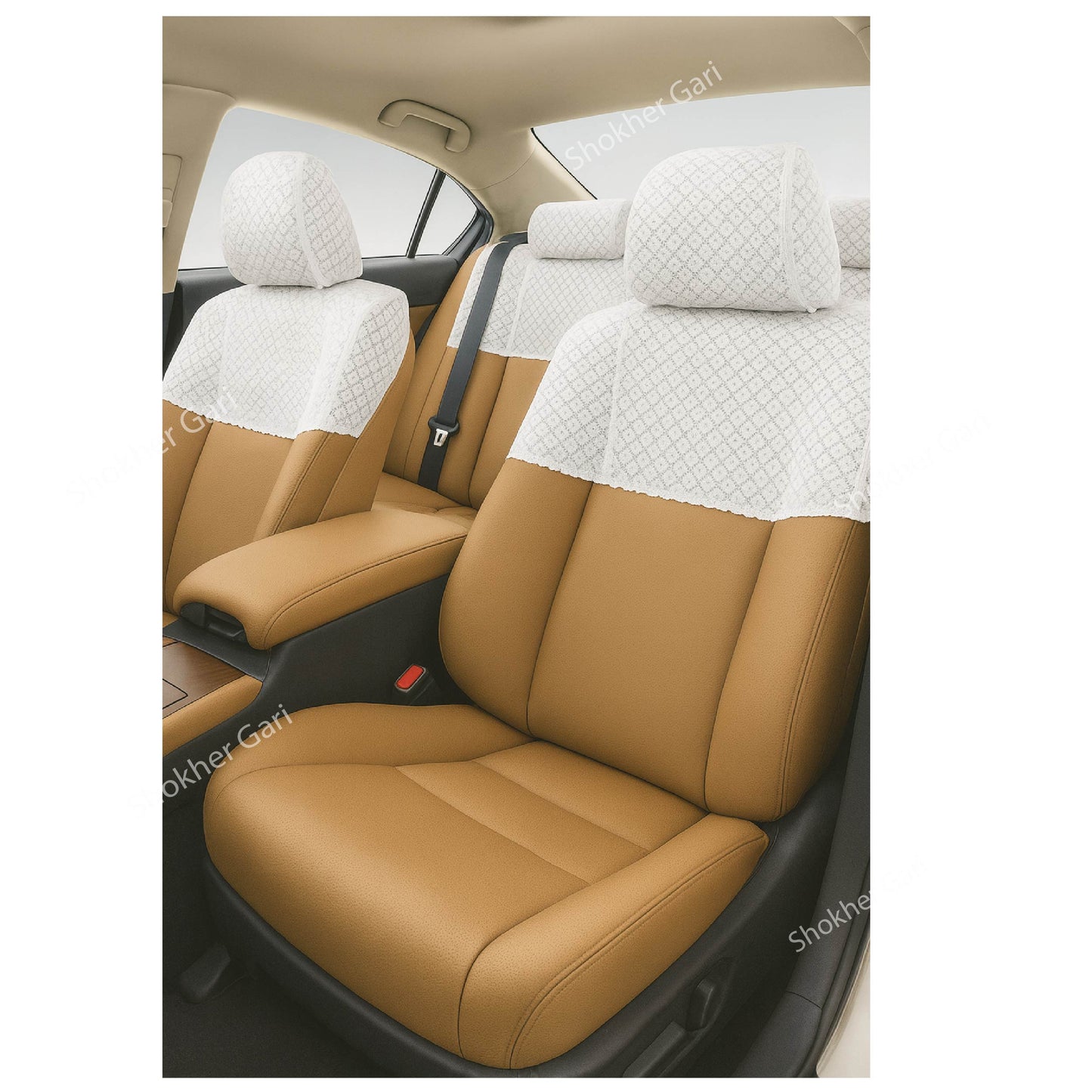 M/Y CAR HALF SEAT COVER LACE  4pieces Set image 1