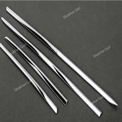 4pcs chrome Car side door universal body Decorative molding cover image 1