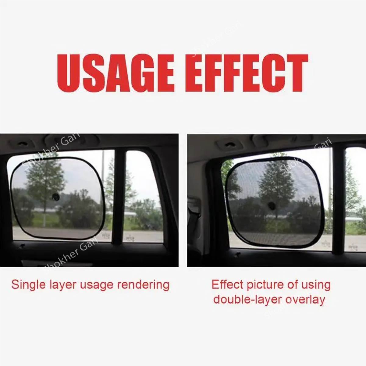 Car window shade- 2 pieces Sunshade for car window image 4