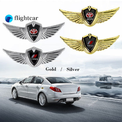 1pcs Car Body 3D Metal Logo Wings Sticker image 4