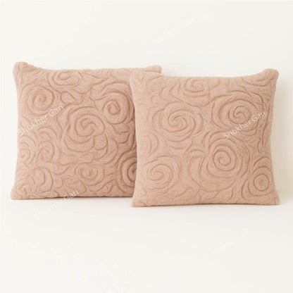 2Pcs set Fur Soft Cushion Cover pillow 43x43cm - Rose image