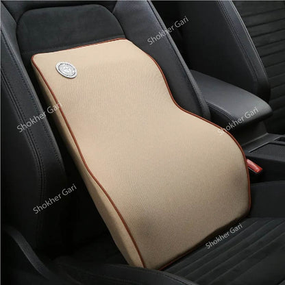 Lumbar Support Pillow Bundle -Car Neck &amp; Back Support Pillow Combo for Comfortable  Drive - 1piece Neck Pillow and 1 Piece Back Support- Memory Foam image 2