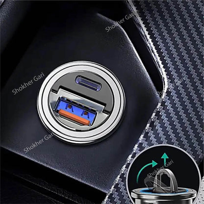 100W Mini USB Pugan Car Fast Charger image 3