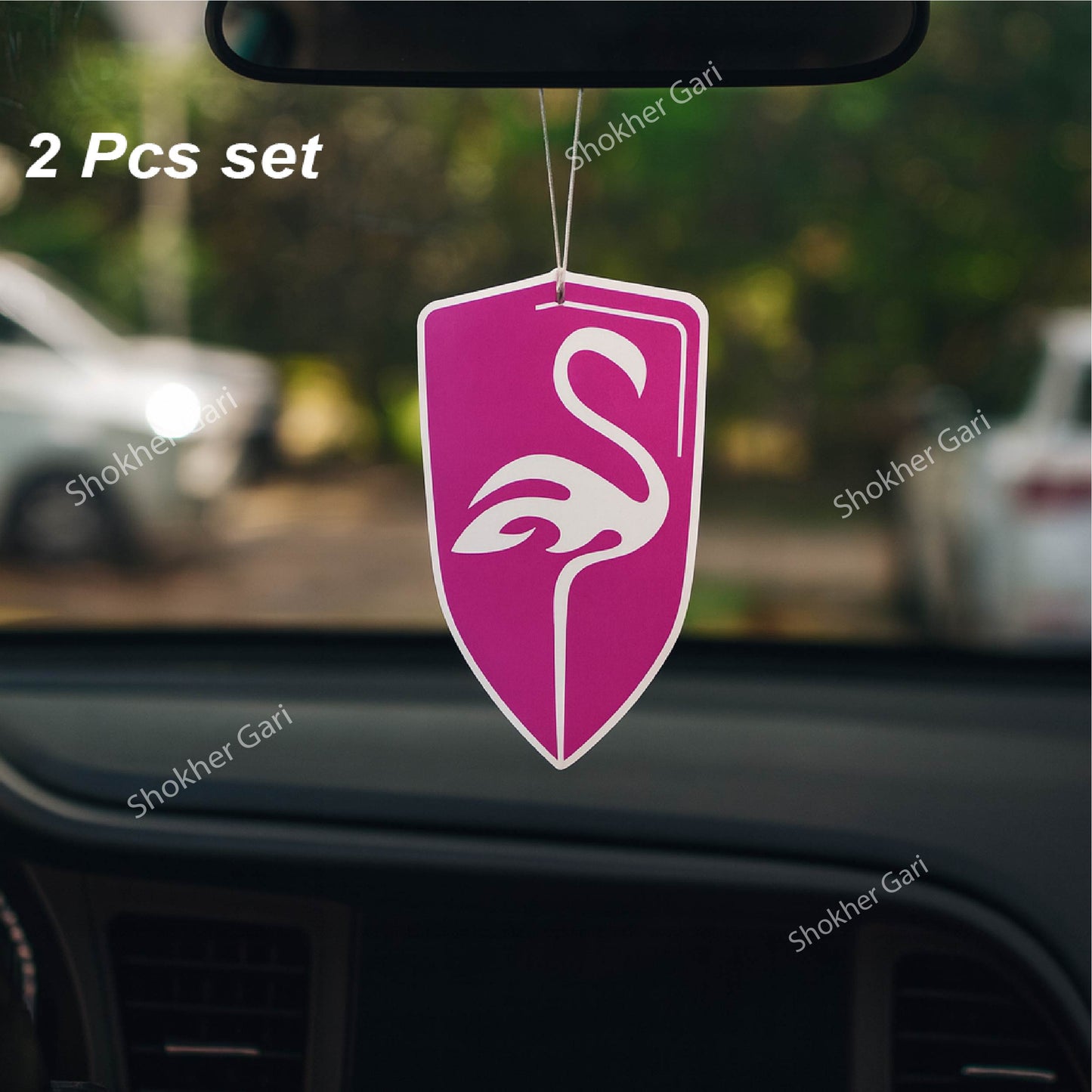 Flamingo Hanging Air Freshener 2pcs image 0
