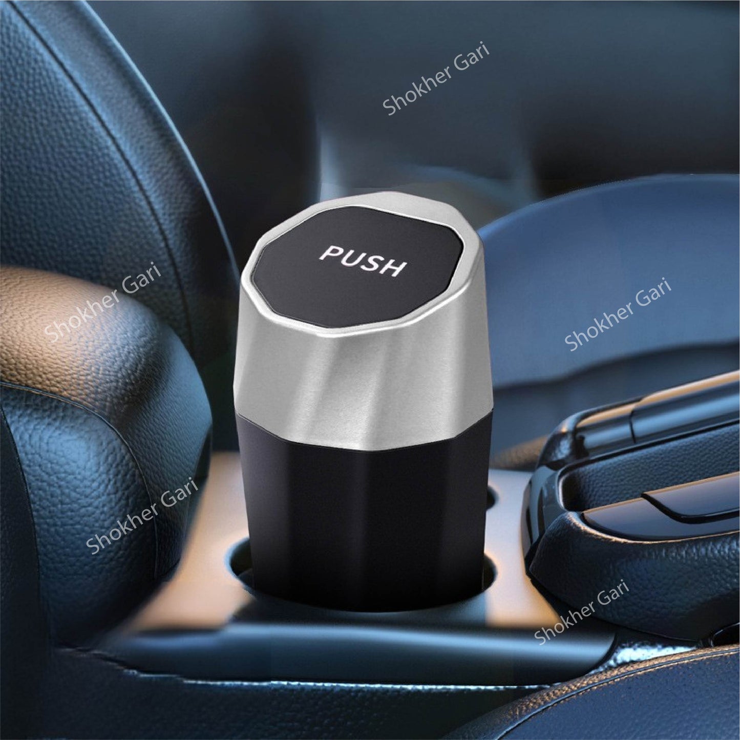 Mini Car Trash Can Portable Dustbin image 0