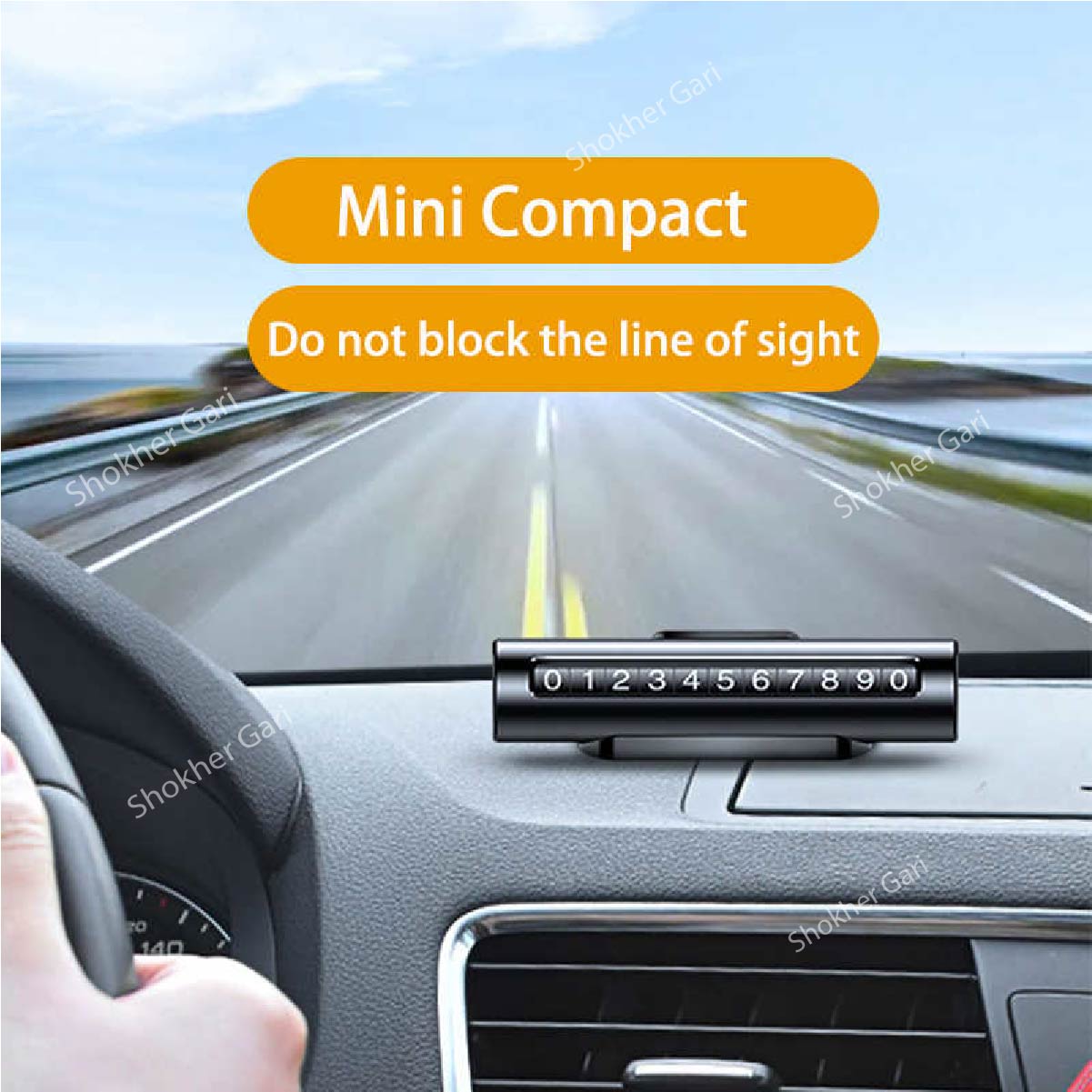 1pcs Metal Roller Type Car Parking Number image 0