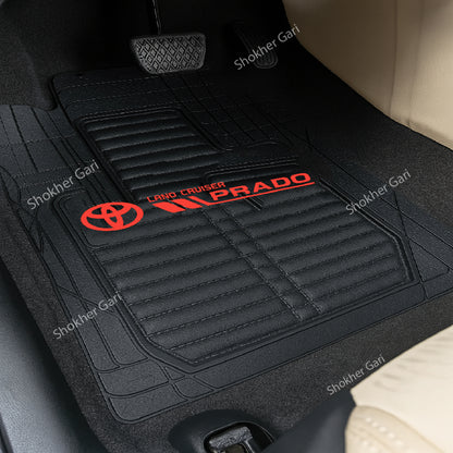 4D Luxury PVC Soft Floor mat 5pcs set image 10