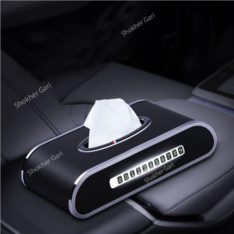 Car Tissue Box with Clock Number Plate image 1
