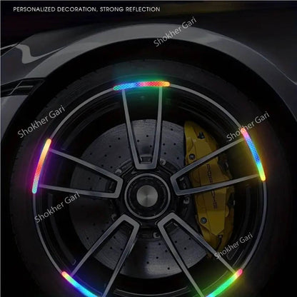 Colorful Car Wheel Reflective Sticker 20Pieces set - Multi-Colour image