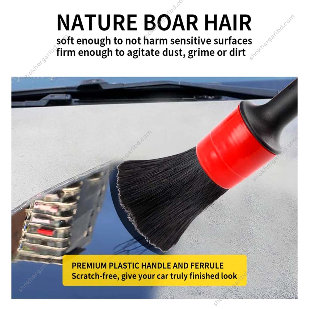 1pcs Car Cleaning Red Brush for Interior image 1