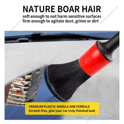 1pcs Car Cleaning Red Brush for Interior image 1
