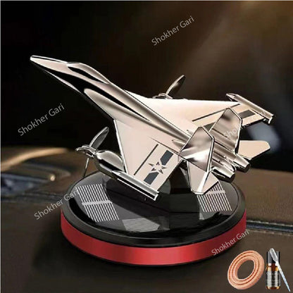 Solar Powered Rotating Combat Aircraft Perfume And Showpiece image 4