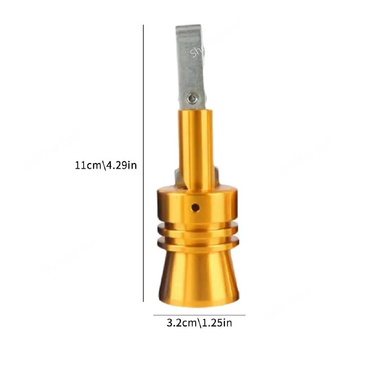 Universal Turbo Sound Exhaust Muffler Pipe Whistle - Golden image