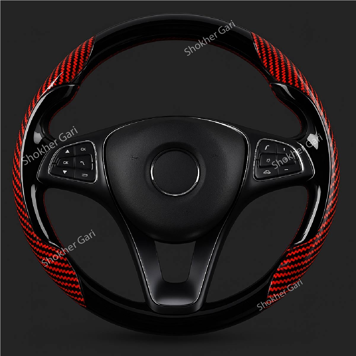 2pcs Laser Carbon Fiber Half Steering Cover image 5