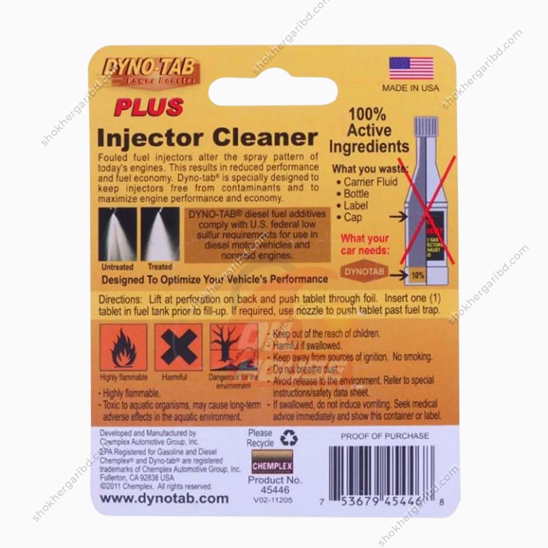 USA Dyno-Tab Plus Injector Cleaner 6 Tab Card image 1