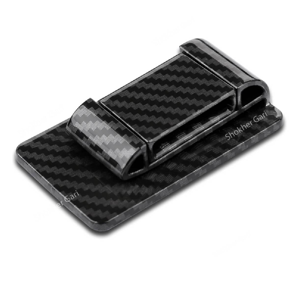 Car Seat Belt Limiter Buckle Non-slip Stopper Fixed - Carbon image