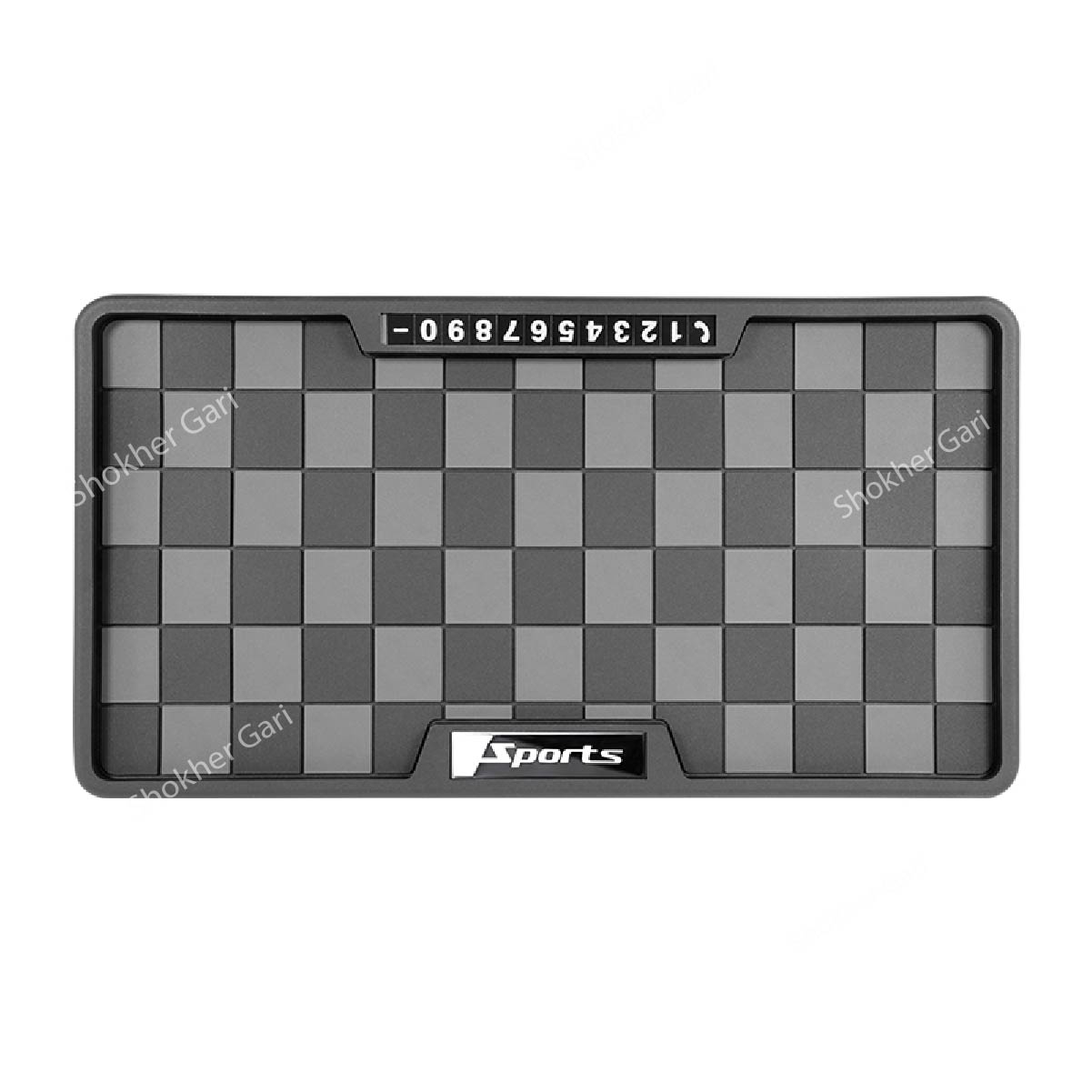 1pcs Sports Flat Mobile Number Anti-Slip Pad - Ash image