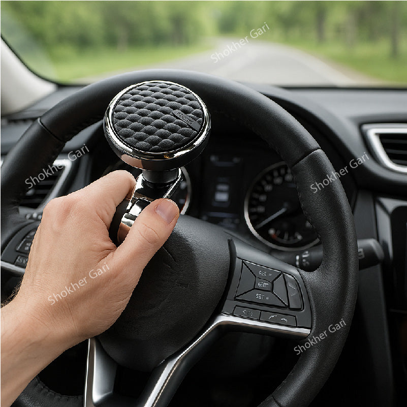Steering Wheel  Knob 1 pcs - Black image