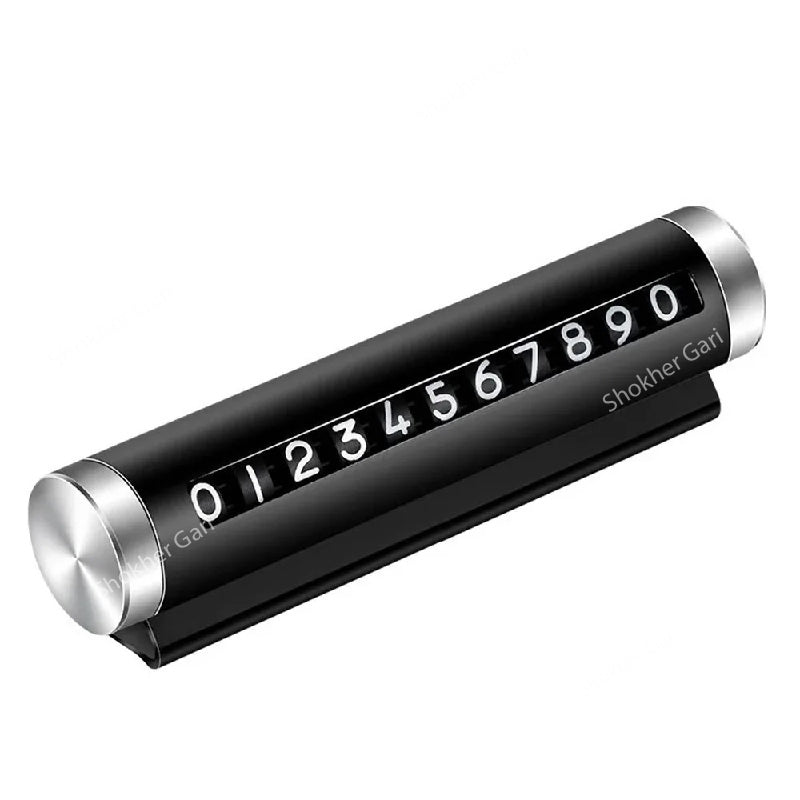 Car Plate Roller Parking Mobile number - Black image