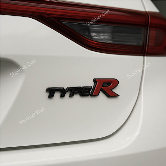 TypeR 3D Metal Car Emblem Sticker Front Grille sleek image 0