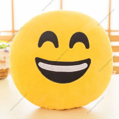 Emoji Pillow Round Smiley Face Pillow - 1 image