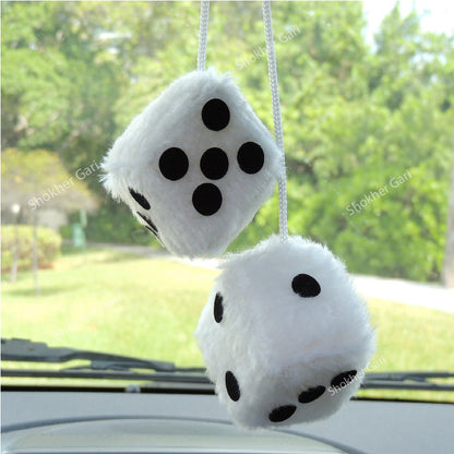 Car Hanging Dice 2pcs Set - White image