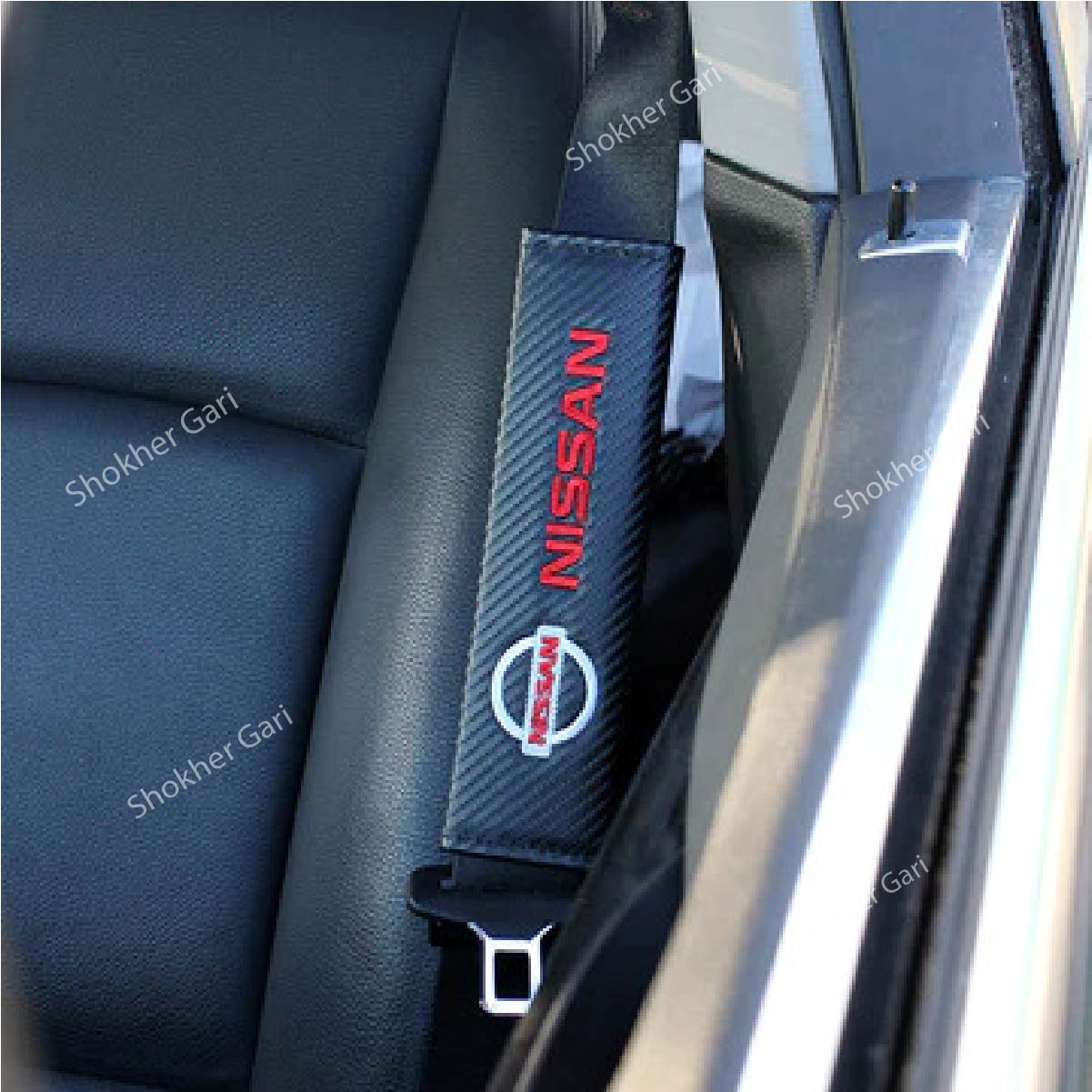 Car Seat Belt Cover for Shoulder Comfort  - 2pieces set - Nissan image