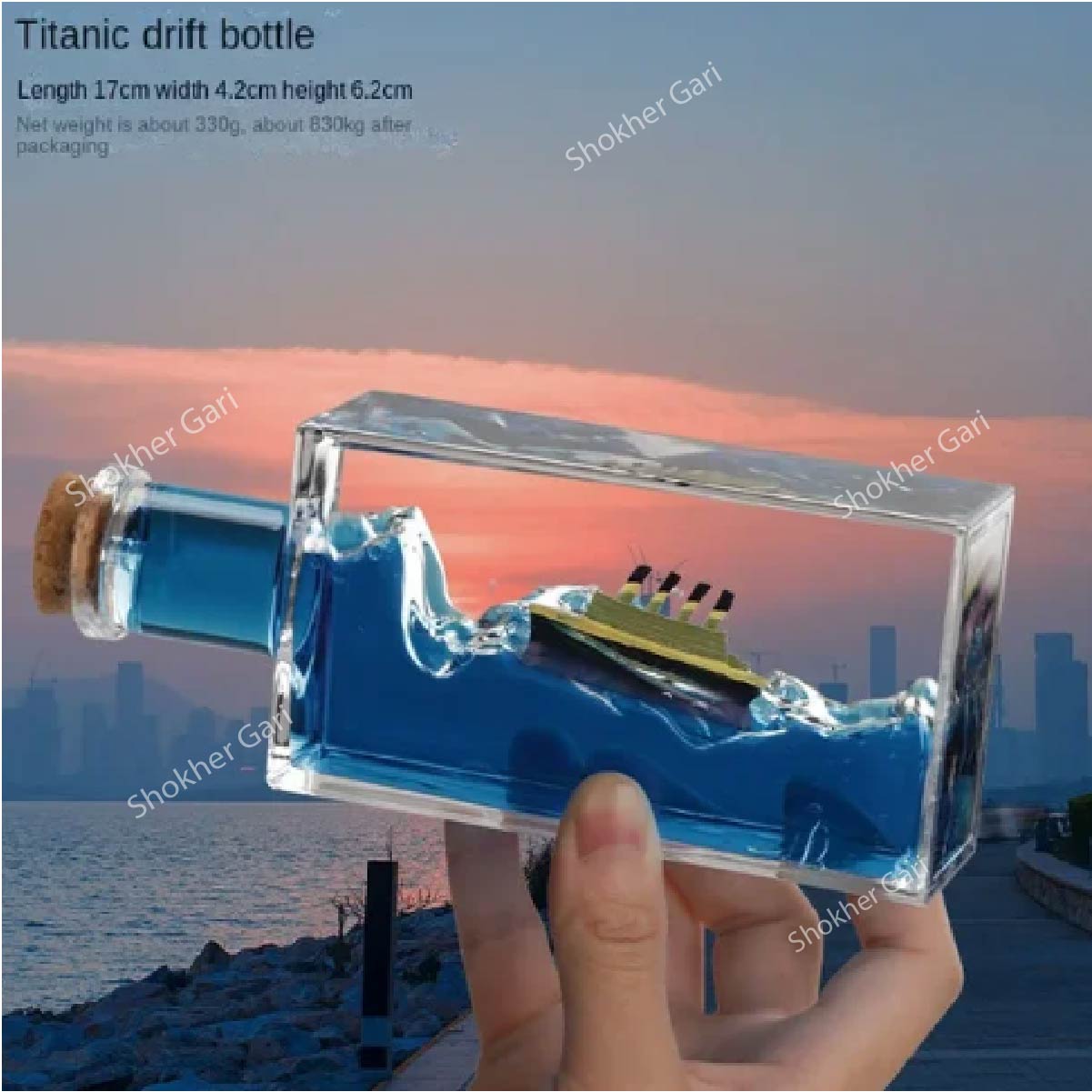 Car Dashboard Bottle Boat Cruise Ship Fluid Drift image 3