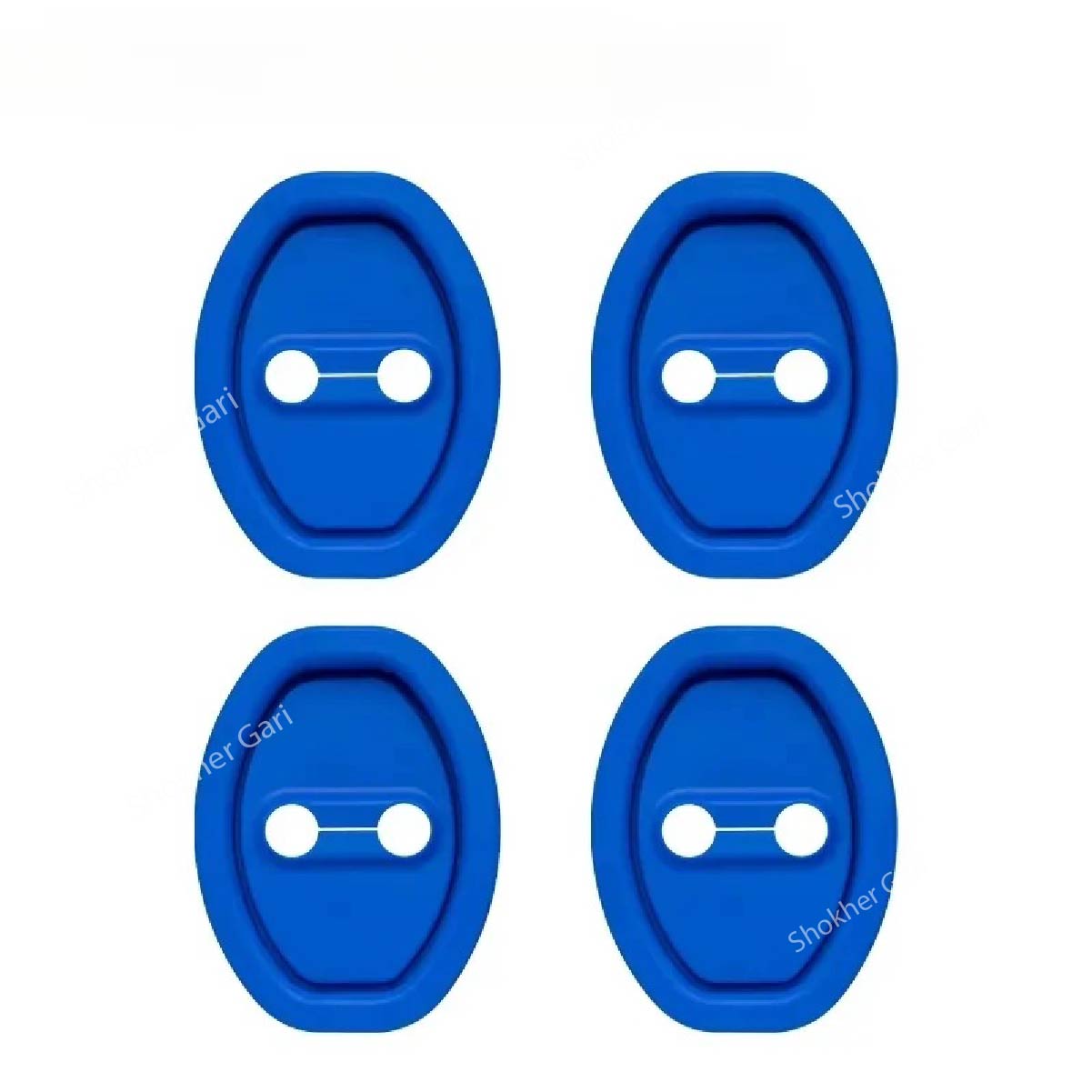 M/Y 4 pcs set Car Door Lock Protector Cover for Sound - Blue image