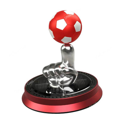 1pcs Football on Fingure Solar Car Perfume - Red image