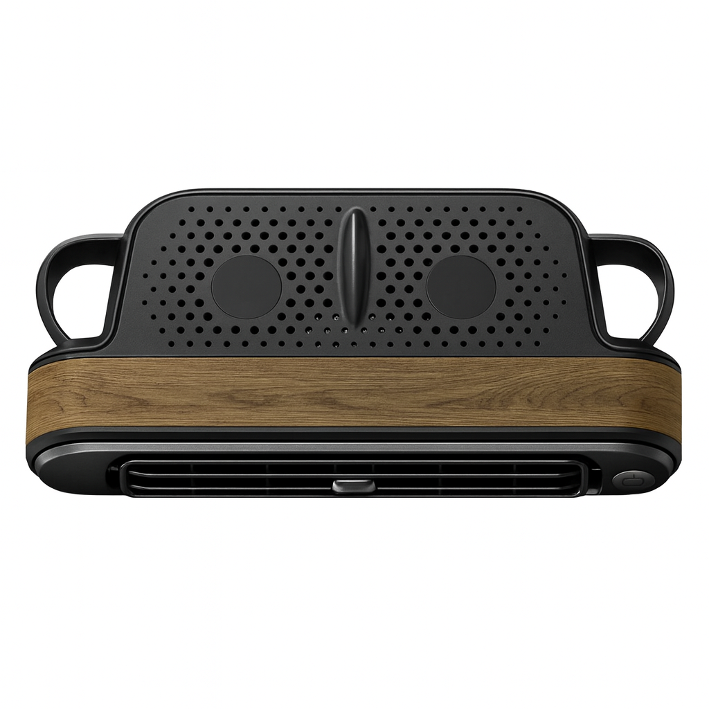 1 Pcs Intelligent 3-Speed Adjustable Interior Rear Headrest Cooling Fan - Wooden image