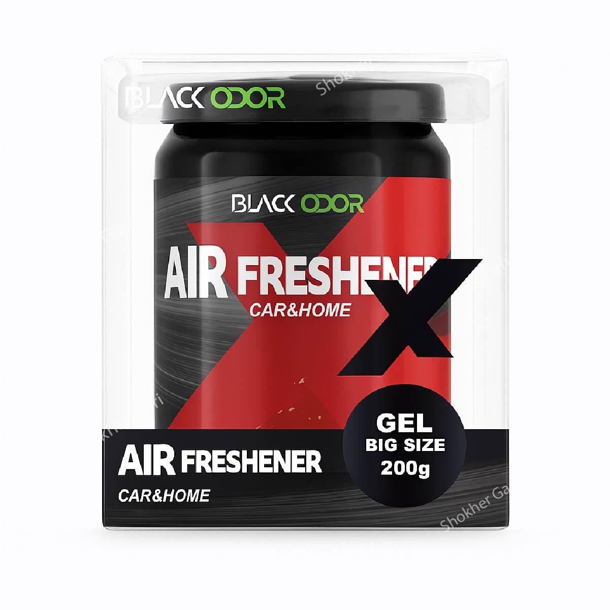 Gel Can Car Premium Quality BLACK Odor Air Freshener image 1