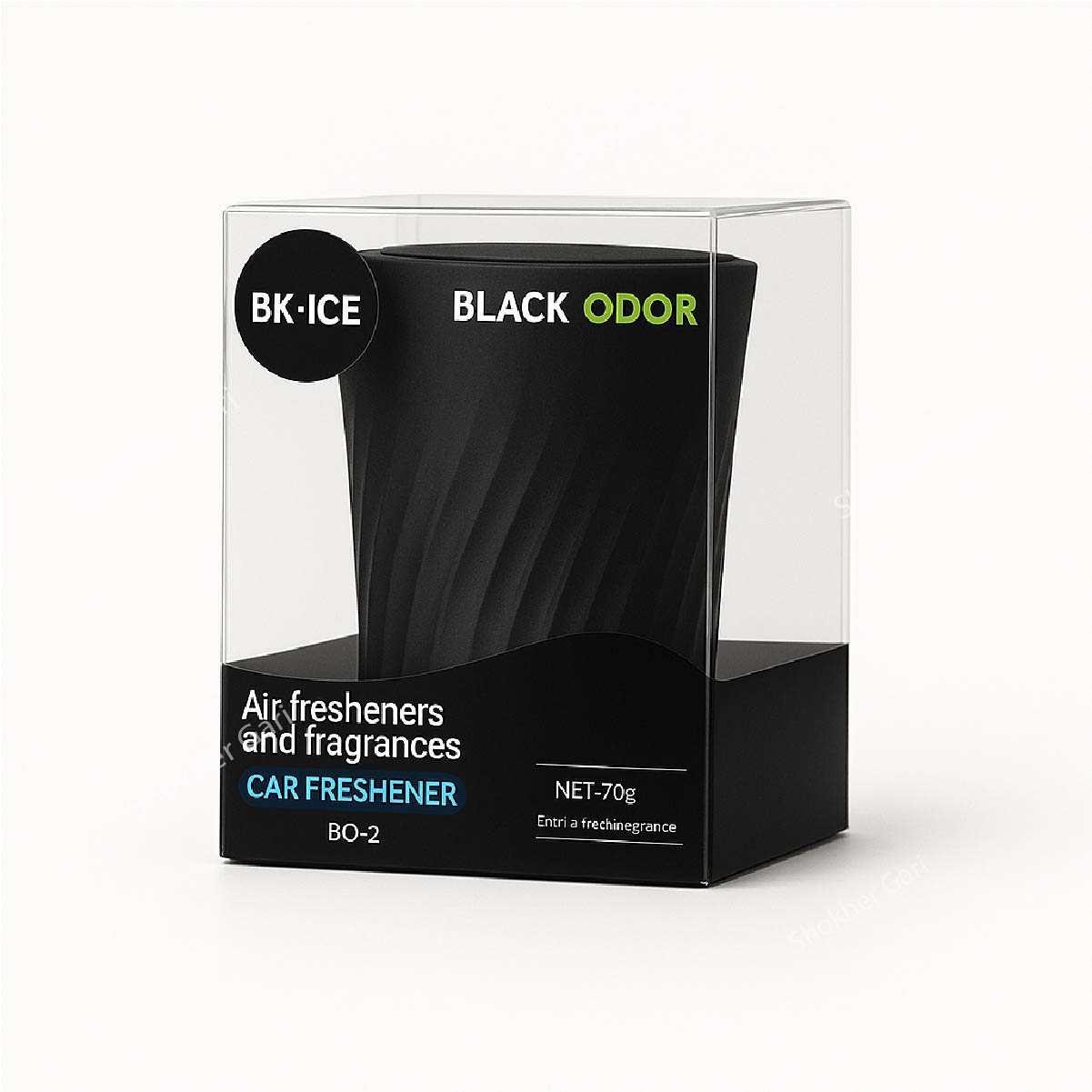 Black Oud Coffee Cup Style Air Freshener Perfume Gel - Black Ice image