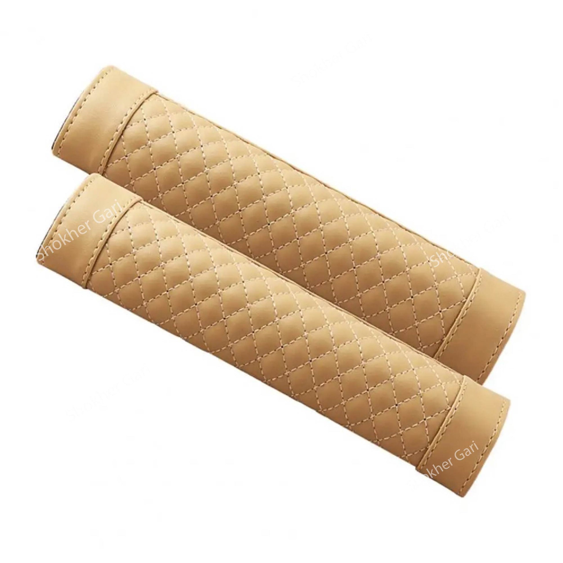 Soft Artificial Leather Car Seat Belt Shoulder Pad 2PCS image 1