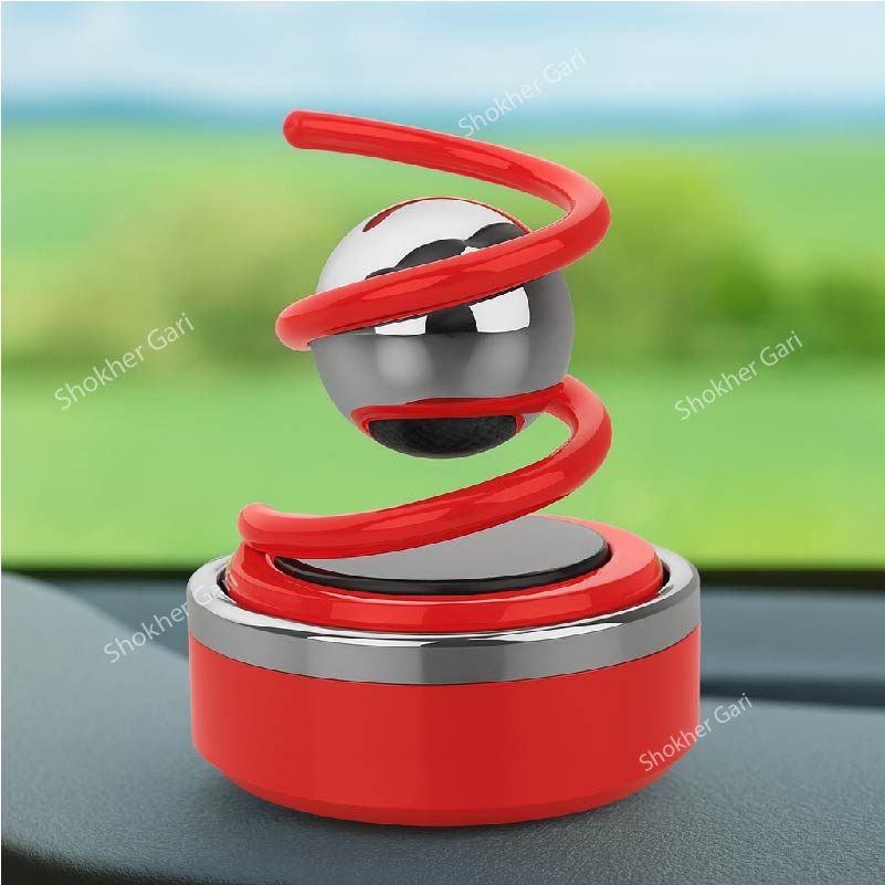 Car Ring Ball Solar Perfume - Red image