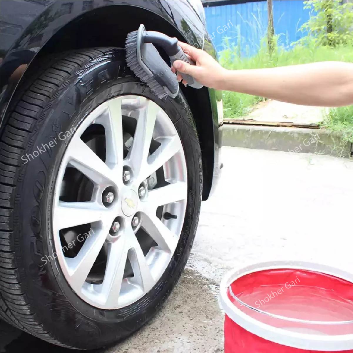 Car Tire Cleaning Brush (Big Size) image 1