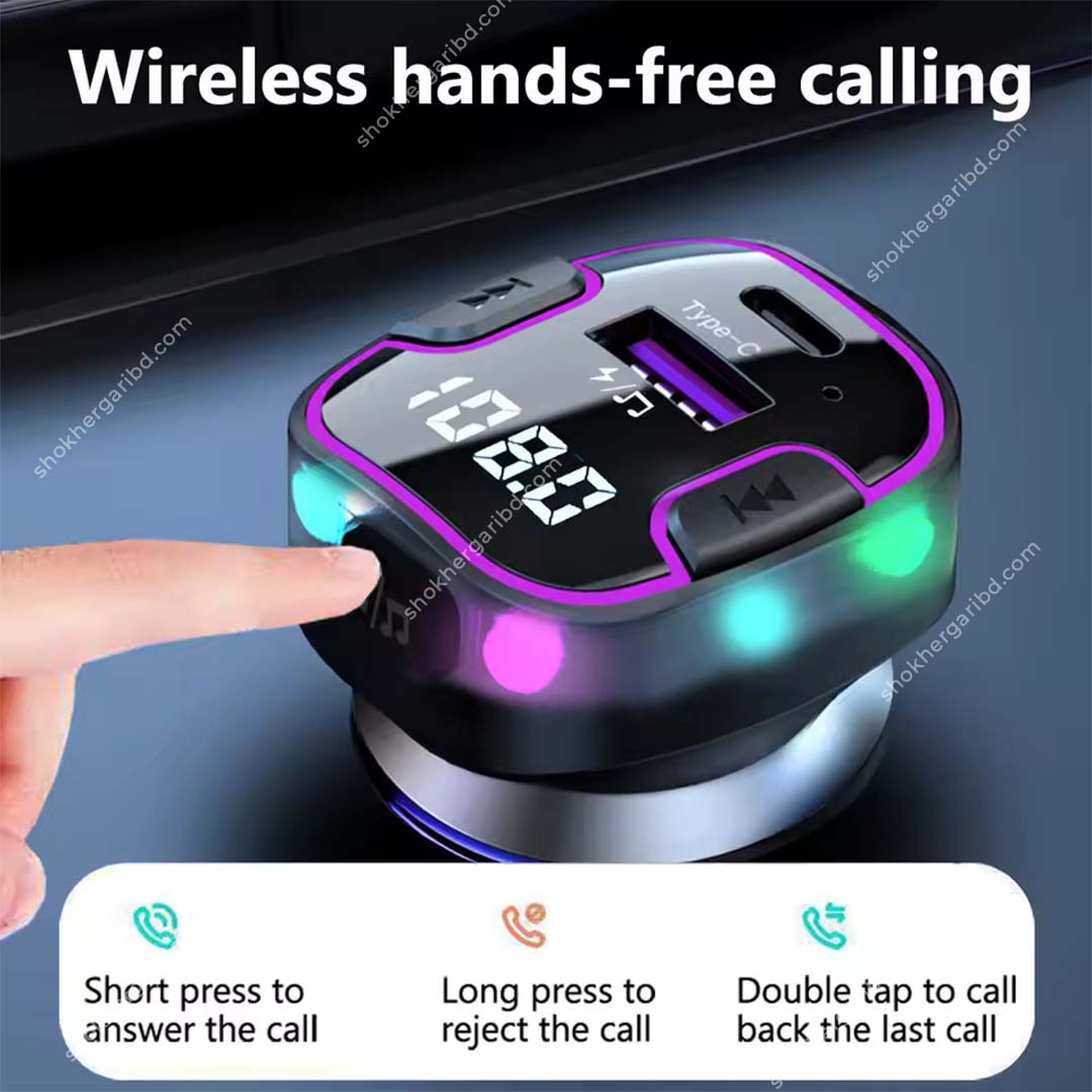 Car FM Transmitter Modulator USB 3.1A Type Car Charger Music MP3 Player Audio Receiver Bluetooth Handsfree Car Kit image 2