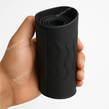 Slim Web Style Artificial Leather Steering Wheel Cover image 2