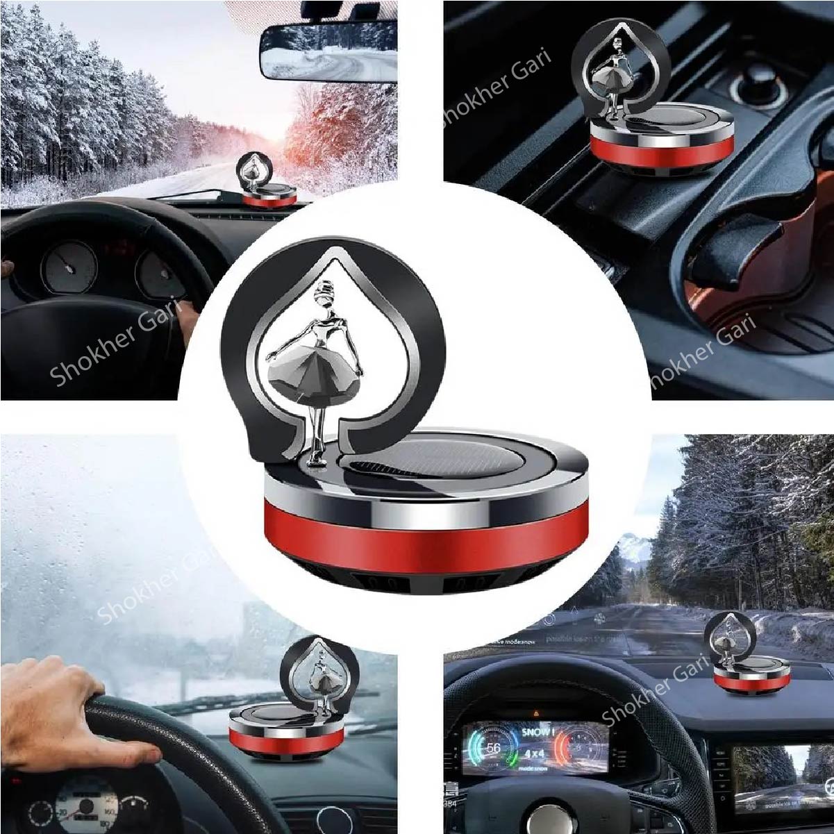 Dancing Girl Car Solar Perfume