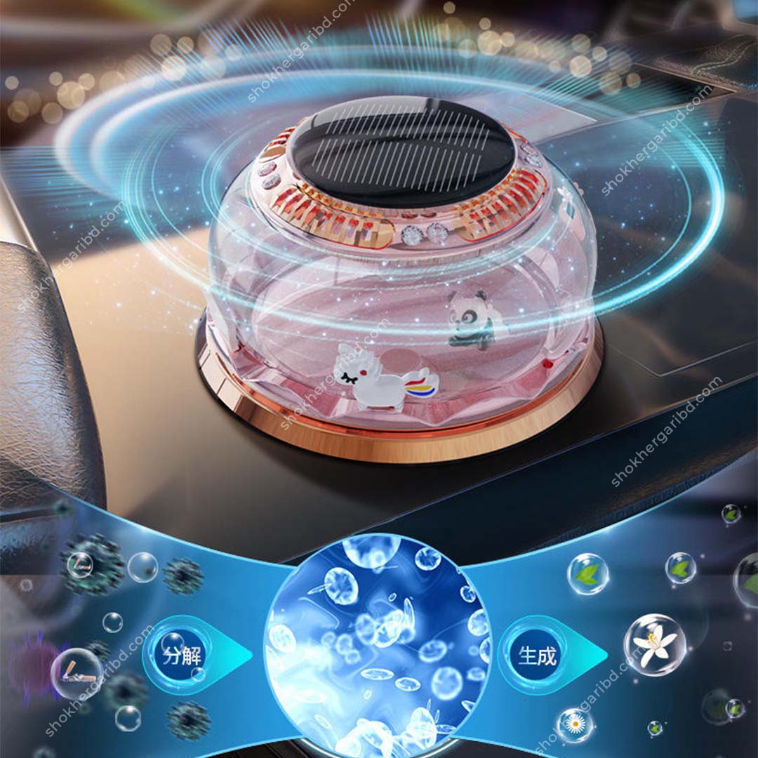 Car Cute Doll Style Solar Air Freshener 30ml image 6