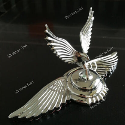 Silver Metal Eagle Flying Car bonnet Logo image 4