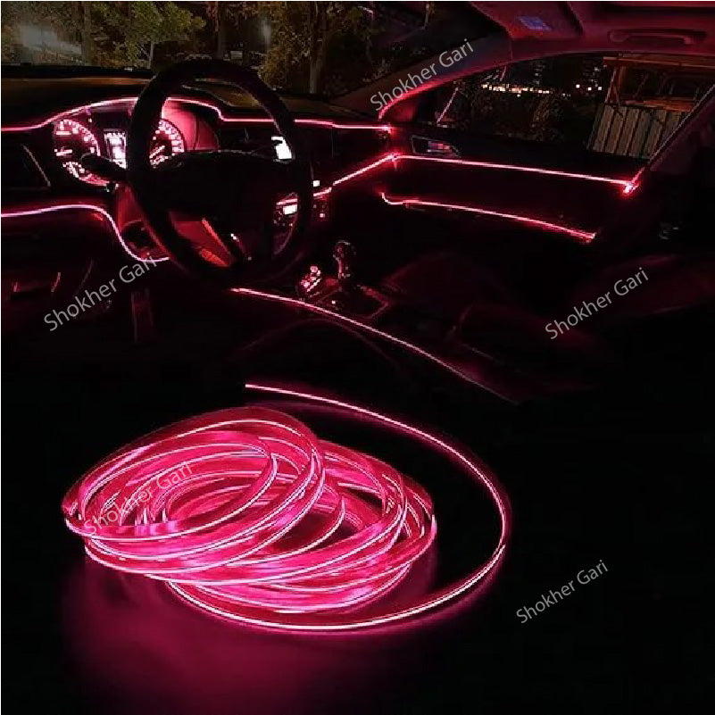Dashboard Decorative Neon Light- Cold Light 3m Long / 10 Feet - Red image