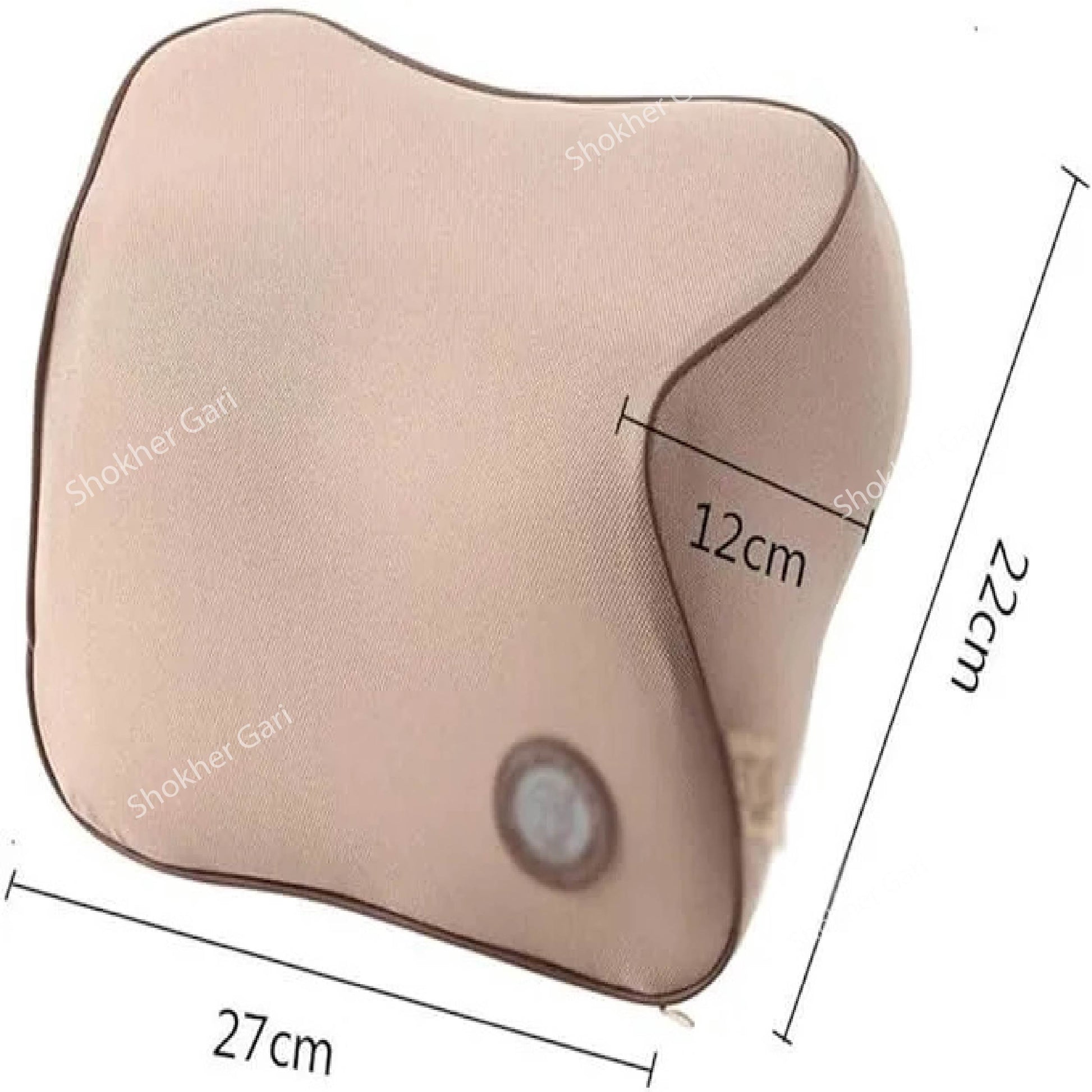 1 piece Memory Foam Pillow for Headrest  Comfort - Beige image