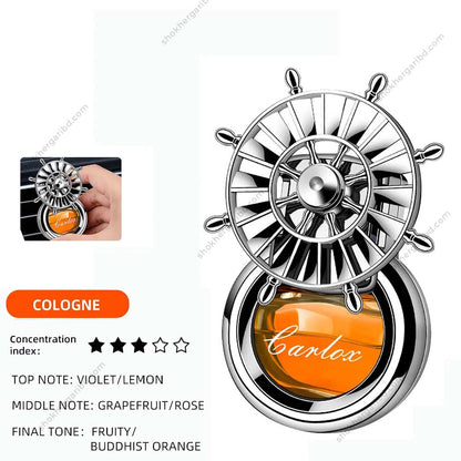 Car AC Vent Perfume And Fan Outlet - Orange image